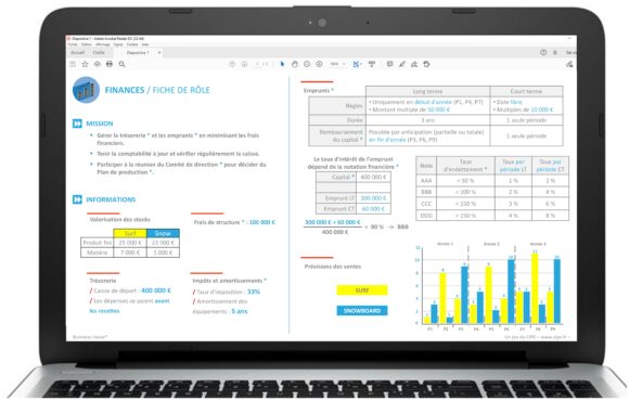 Fiche de rôle du jeu business classe