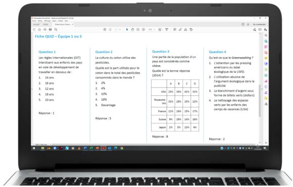 Jeu à distance sur le développement durable en entreprise